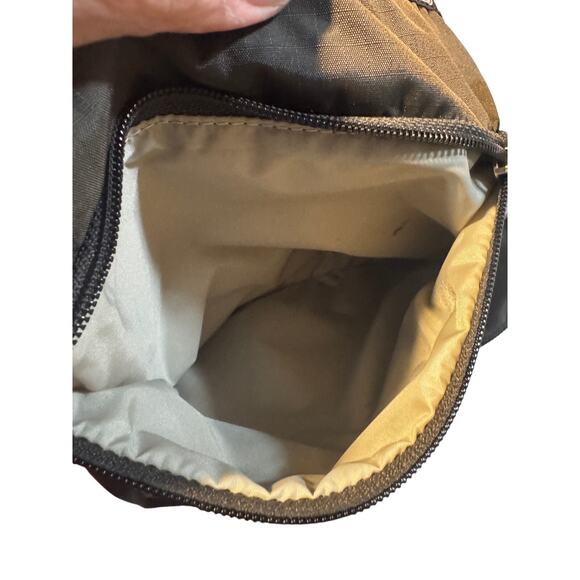 LeSportsac Classic Triple-Zip Crossbody Bag – Brown & Pink Stripe – 9.25” x 7.5” - Picture 4 of 6